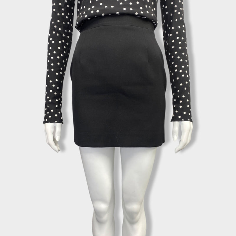 pre-loved ALESSANDRA RICH black mini skirt | Size UK6