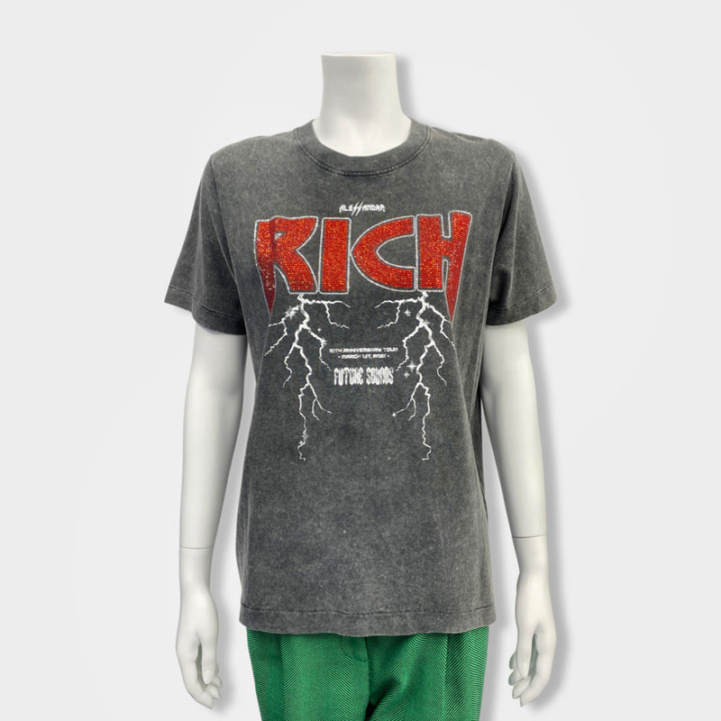 pre-loved ALESSANDRA RICH grey cotton T-shirt | Size S