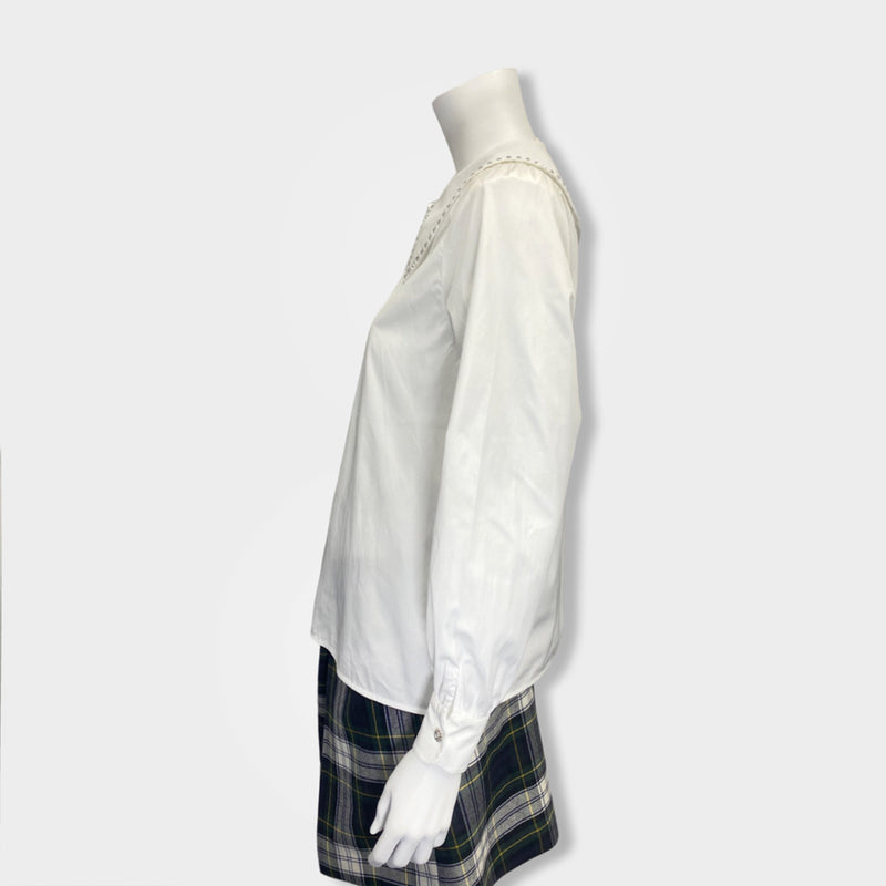 second-hand ALESSANDRA RICH white cotton shirt | Size UK6