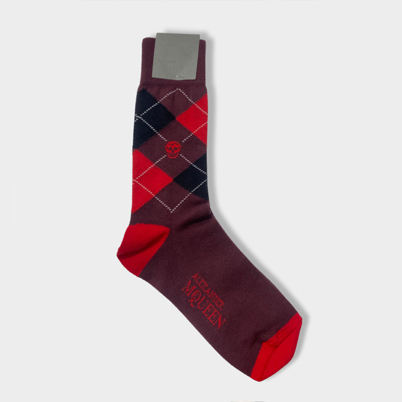 pre-loved ALEXANDER MCQUEEN red woolen socks | Size One Size