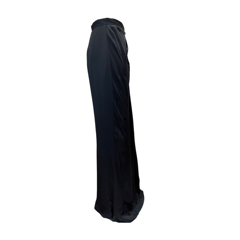 pre-loved ALEXANDER MCQUEEN black envelope viscose maxi skirt | Size IT42