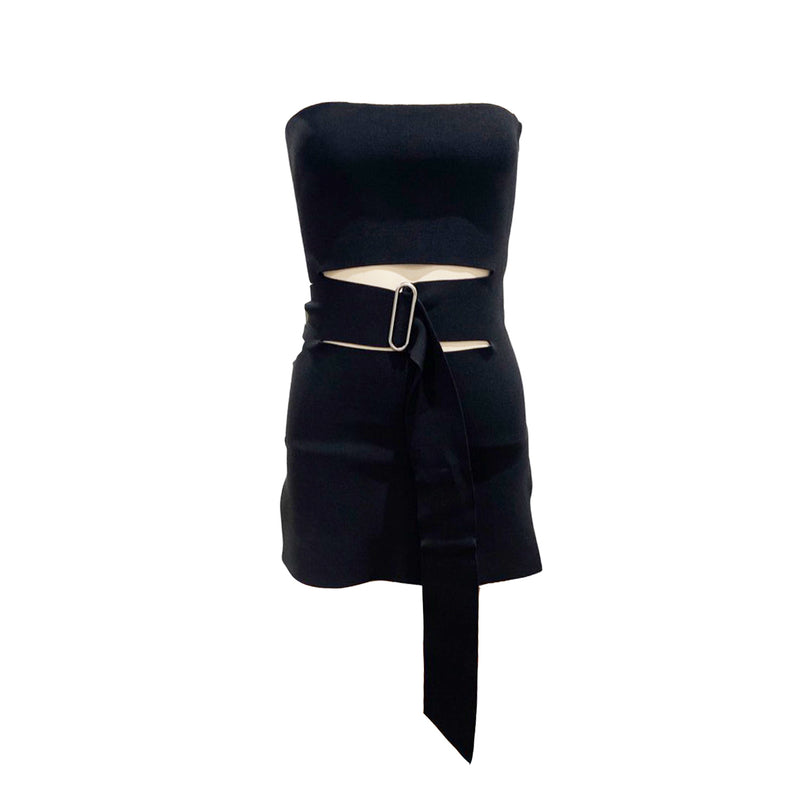 pre-owned ALEXANDER WANG black mini viscose dress | Size S