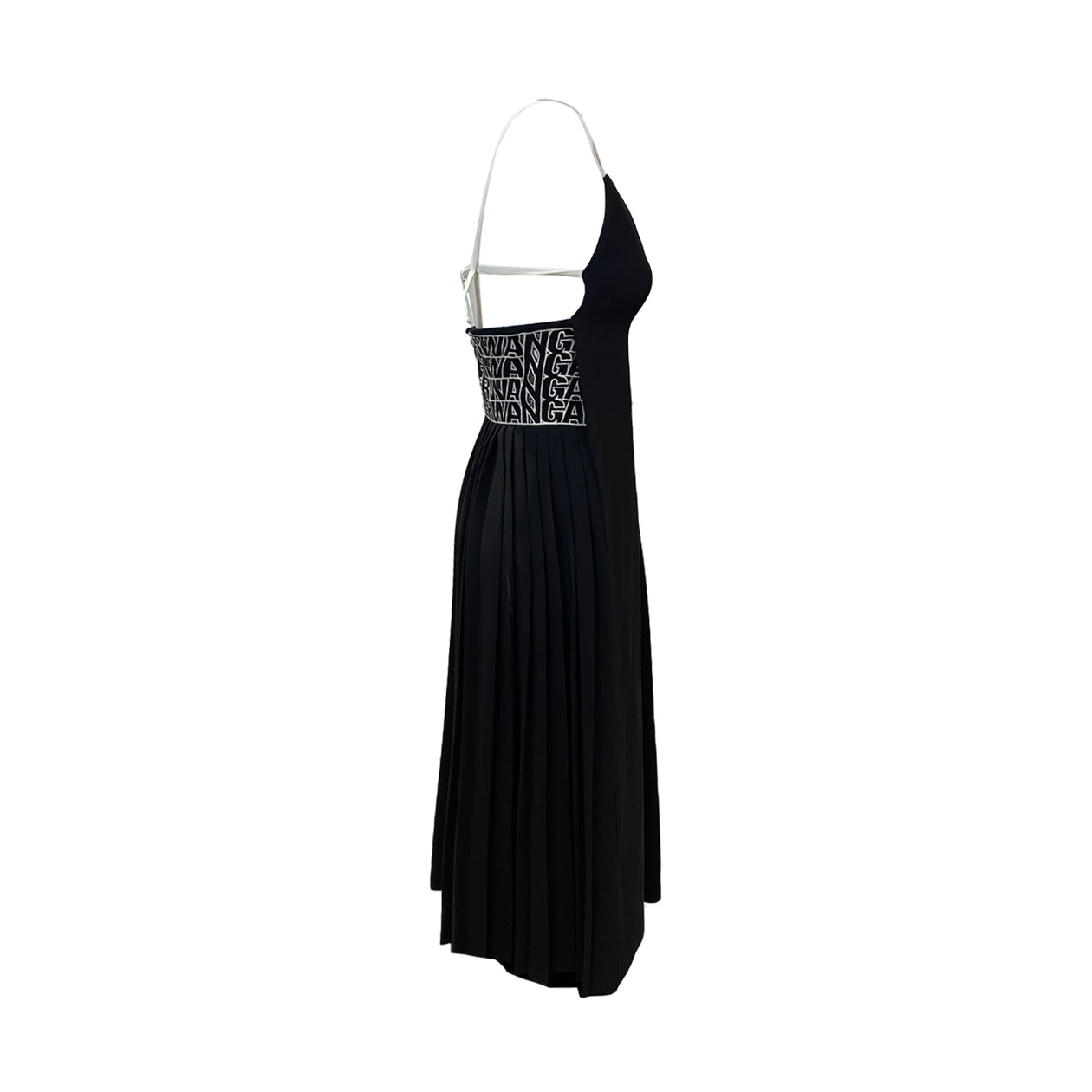Alexander Wang mid-length pleated black dress – Loop Generation