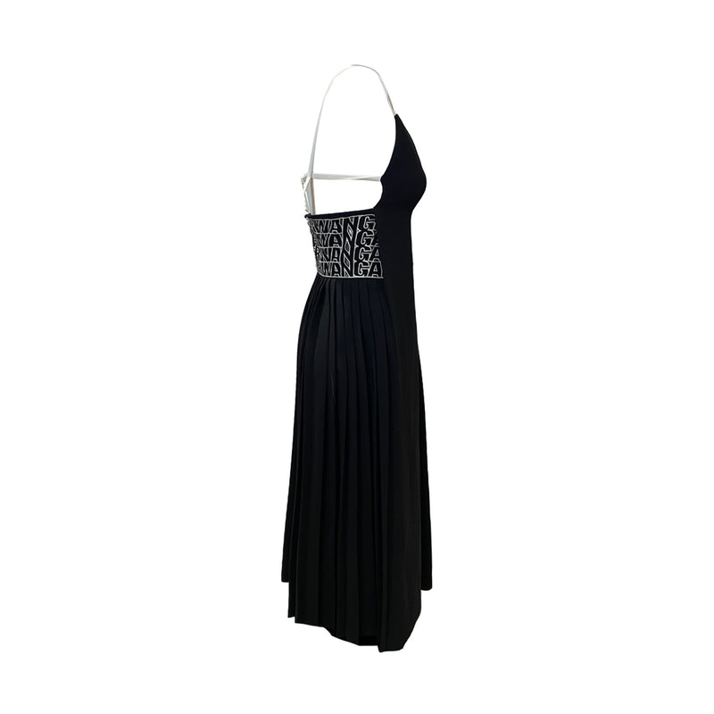 pre-owned Alexander Wang mid-length pleated black dress