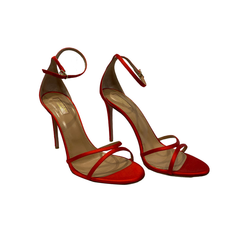 Aquazzura Purist red sandal heels