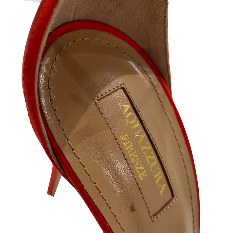 Aquazzura Purist red sandal heels