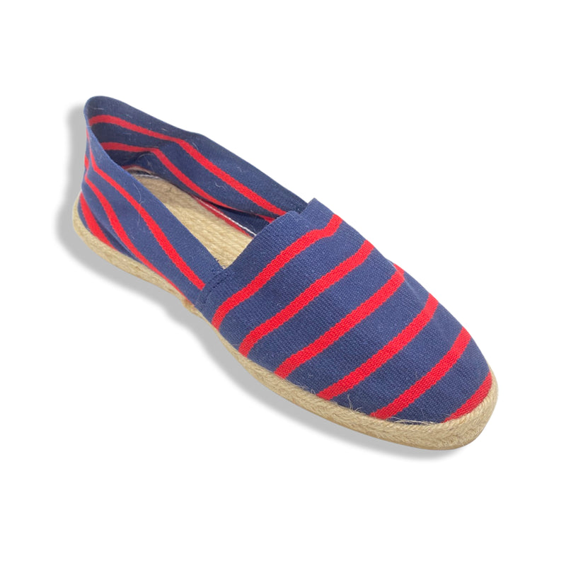 pre-loved ARTISANAT FRANCAIS red and blue espadrilles | Size 42