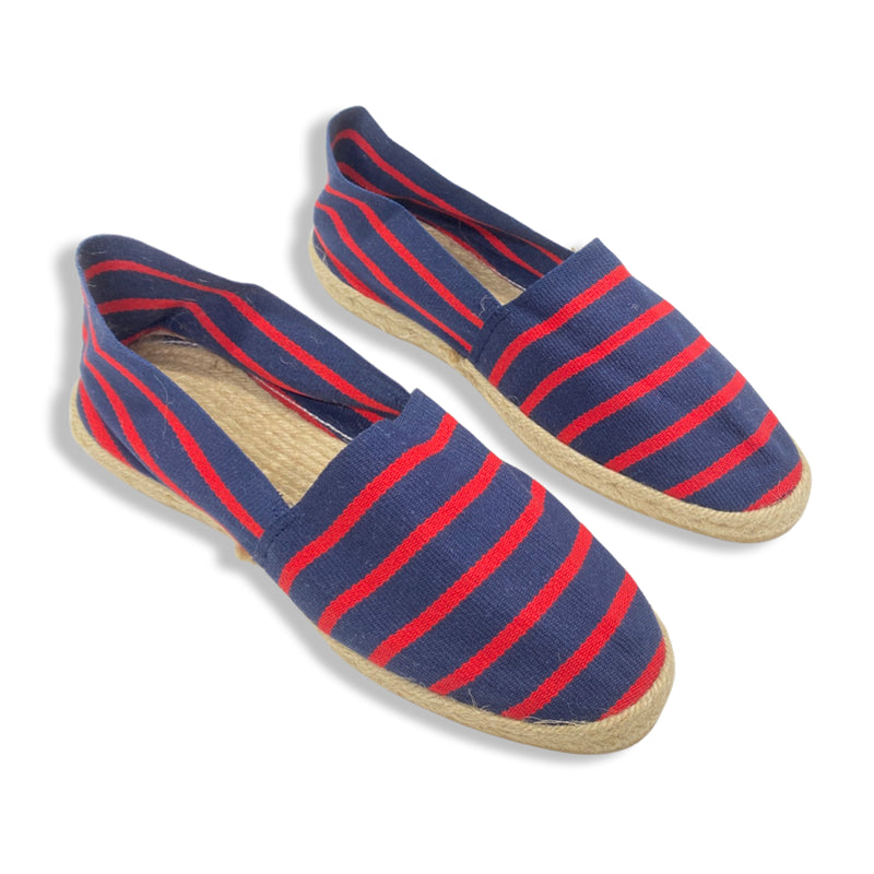 pre-owned ARTISANAT FRANCAIS red and blue espadrilles | Size 42