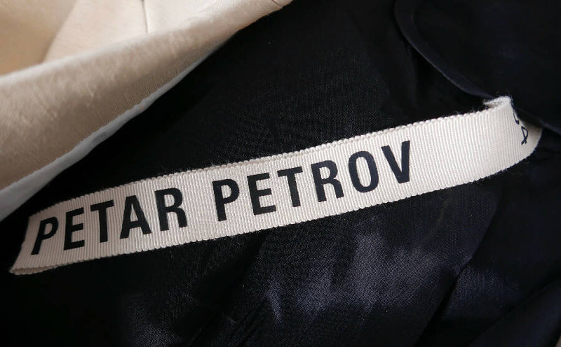 Petar Petrov women’s multicolour linen double-breasted oversize jacket