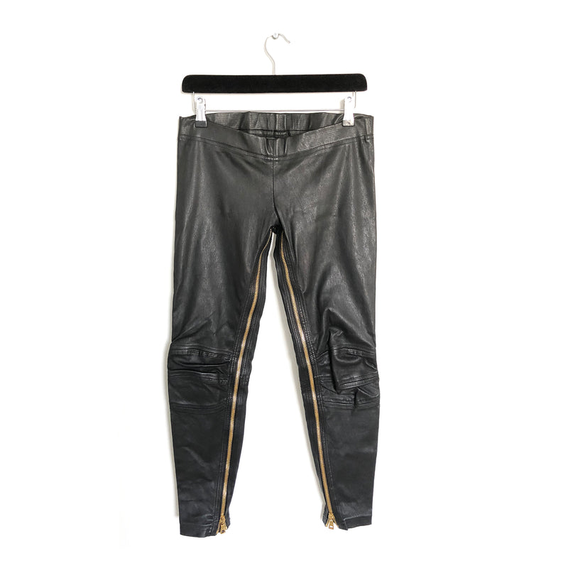 BALMAIN leather trousers