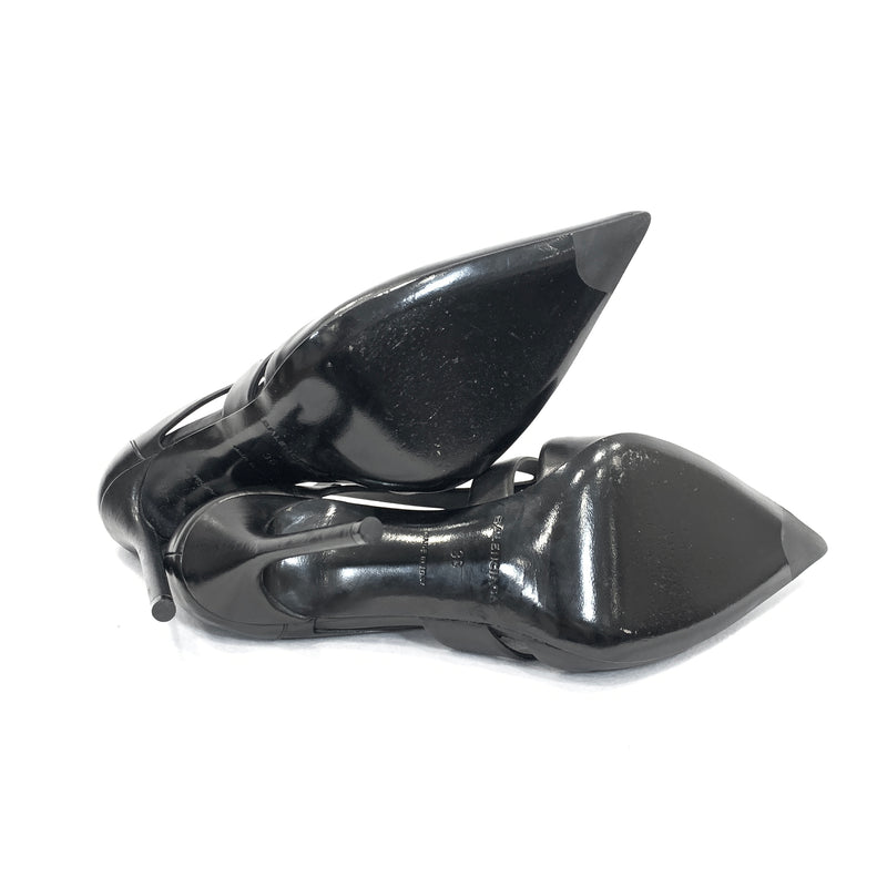 Balenciaga black pointed toe heels 