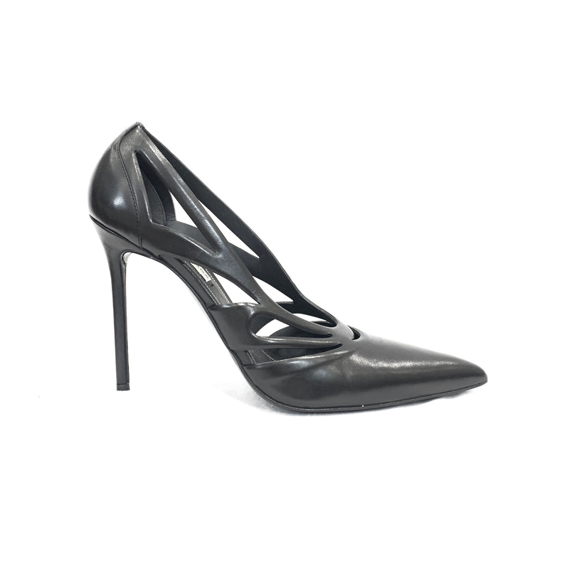 Balenciaga black pointed toe heels 