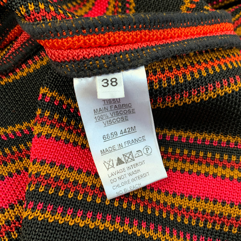Balmain striped black and orange dress