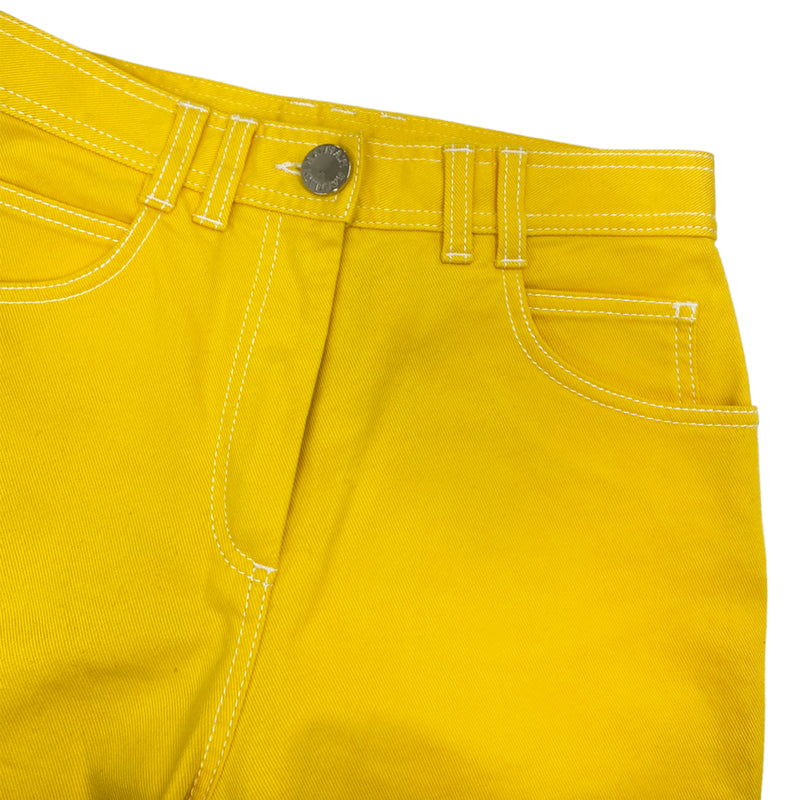 pre-owned BALMAIN canary yellow fitted jeans | Size UK8