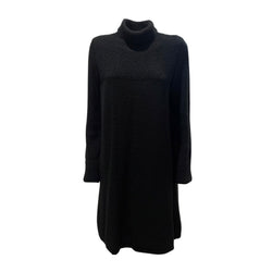 pre-wned BARNEYS NEW YORK black cashmere dress | Size L