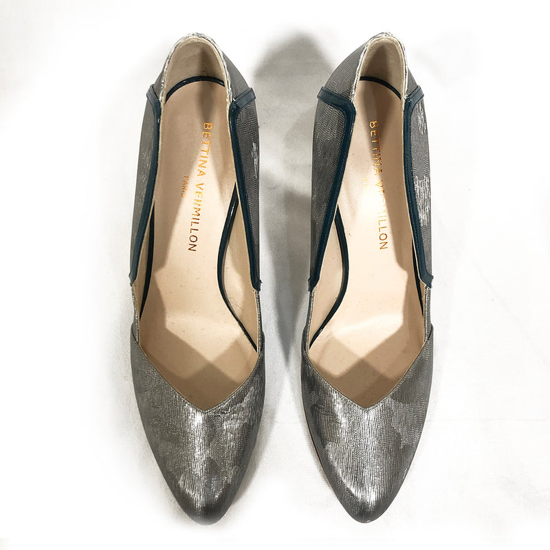 BETTINA VERMILLON silver heels