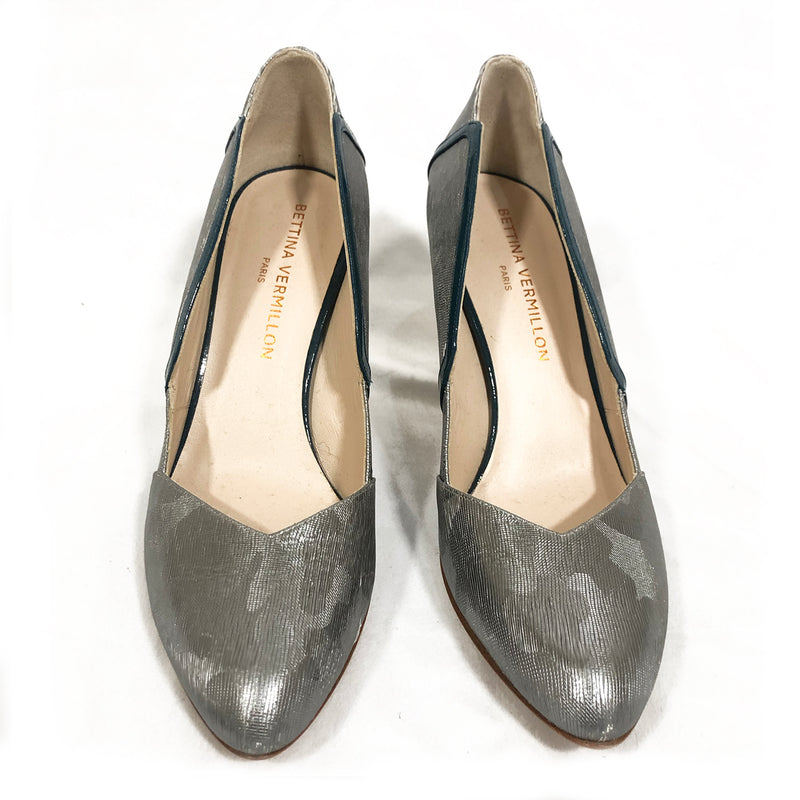 BETTINA VERMILLON silver heels