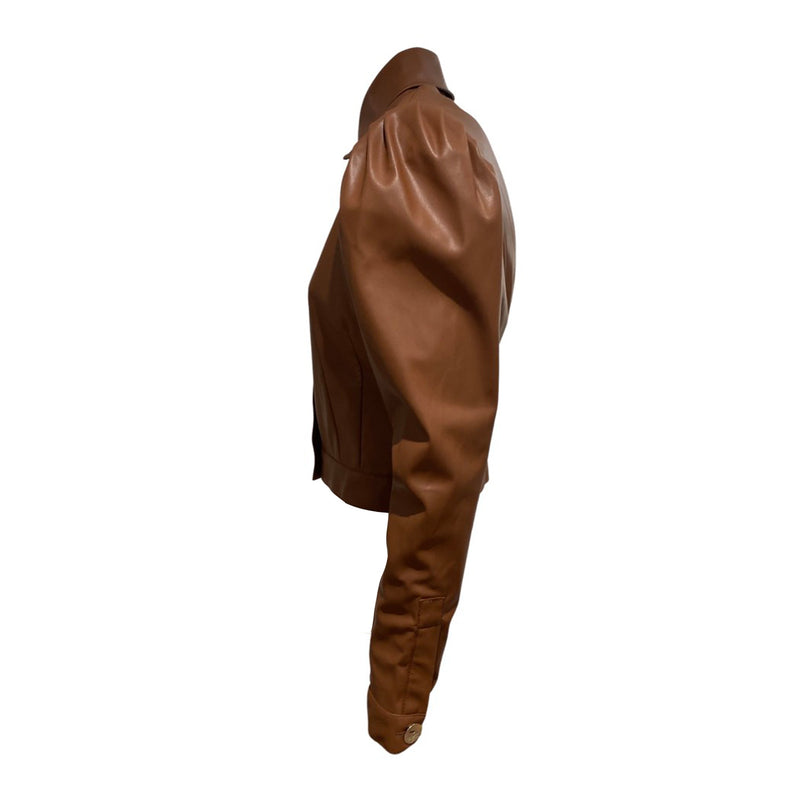 pre-owned BOGDAR brown leather jacket | Size XS