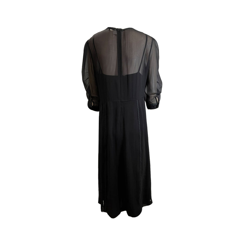 Bottega Veneta black mid-length dress