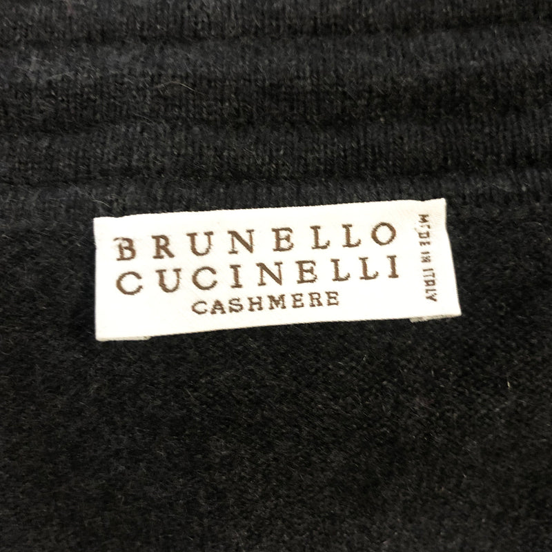 Brunello Cucinelli grey cashmere v-neck jumper