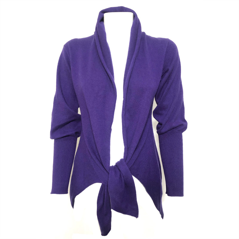 Brunello Cucinelli purple wool and cashmere cardigan