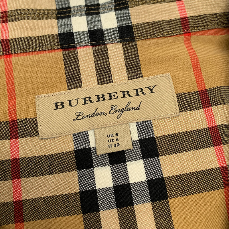 BURBERRY check short sleeve shirt