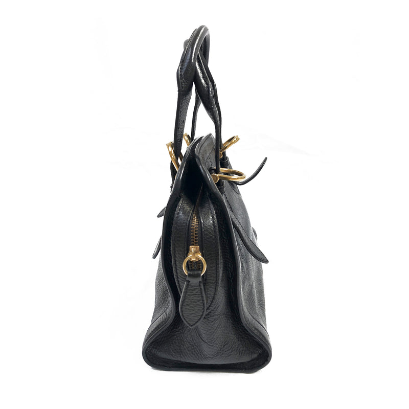 Burberry black leather handbag