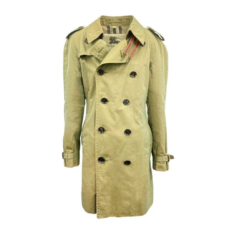 pre-loved BURBERRY PRORSUM olive trench coat | Size IT52