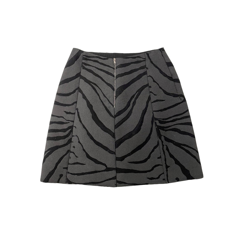 second-hand Carven animal print mini skirt | Size FR36