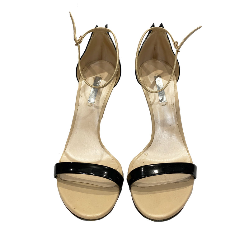 CASADEI beige and black heels 