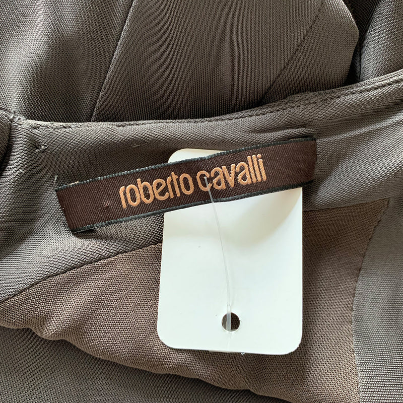 ROBERTO CAVALLI grey embellished dress