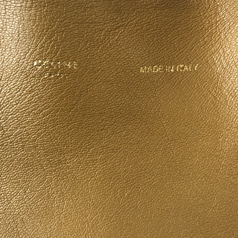 CÉLINE Cabas beige leather tote