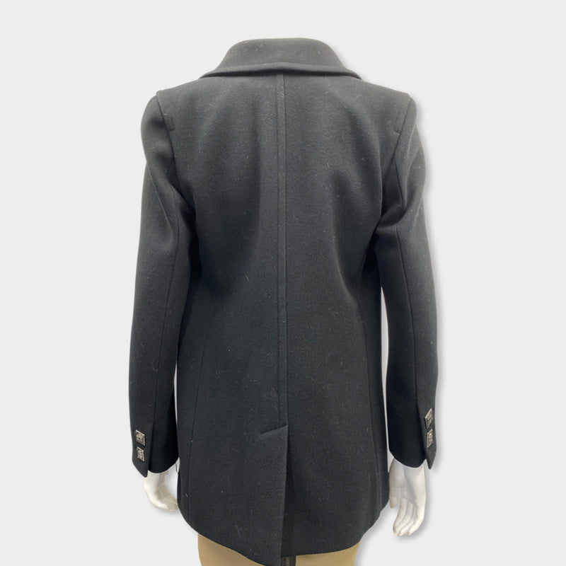 CHANEL black woolen coat