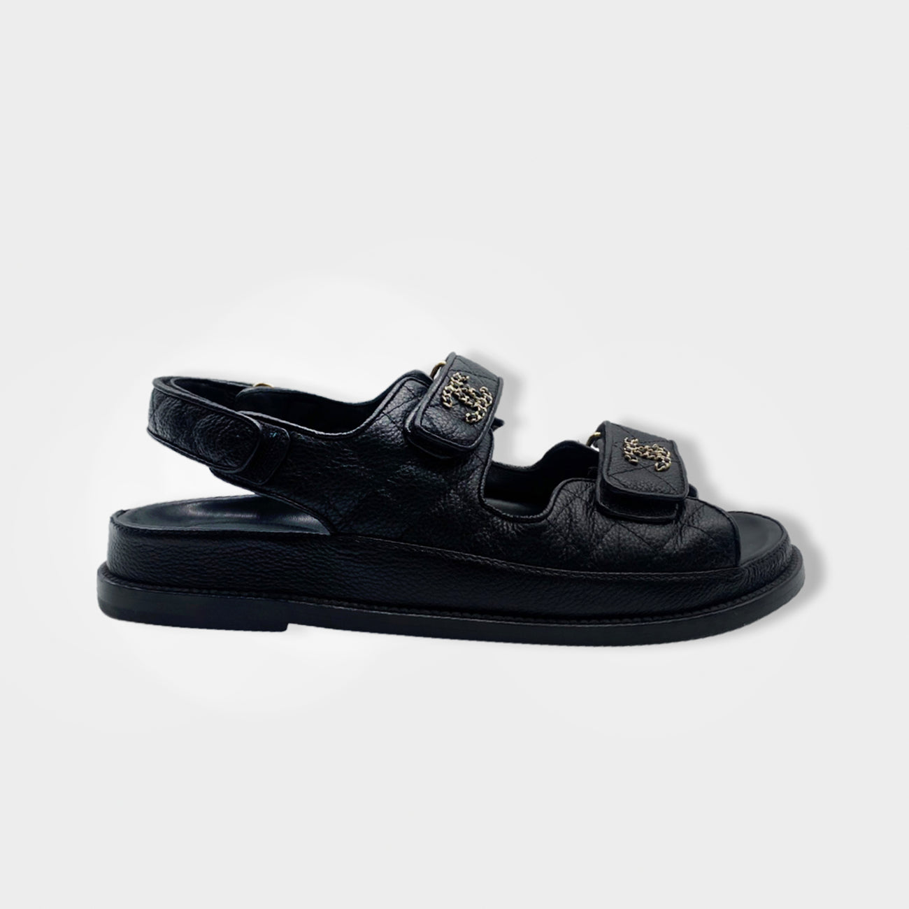chanel black thong sandals 8