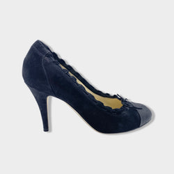 pre-owned CHANEL black suede pumps | Size EU37 UK4
