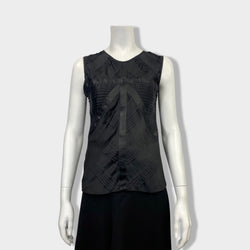 pre-owned CHANEL black silk top | Size FR36