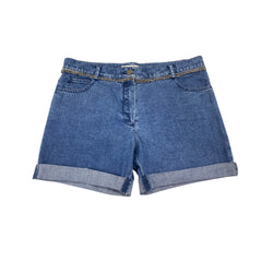 pre-loved CHANEL blue denim mini shorts | Size FR38