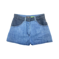 pre-loved CHANEL blue denim mini shorts | Size FR36