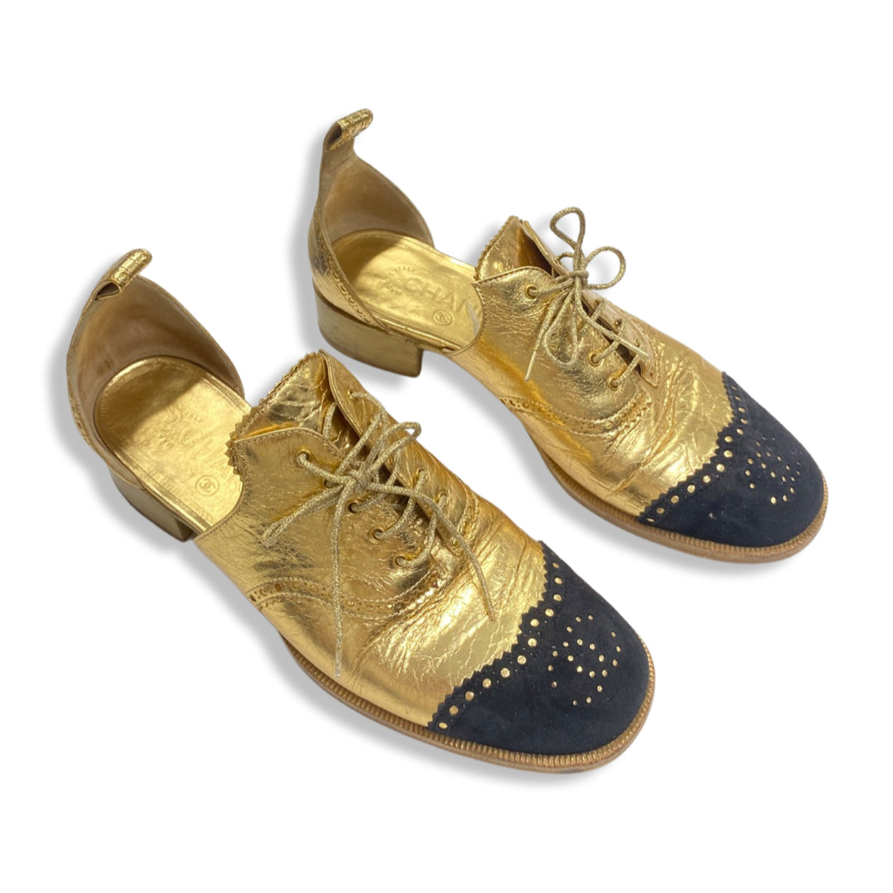 CHANEL golden leather shoes – Loop Generation