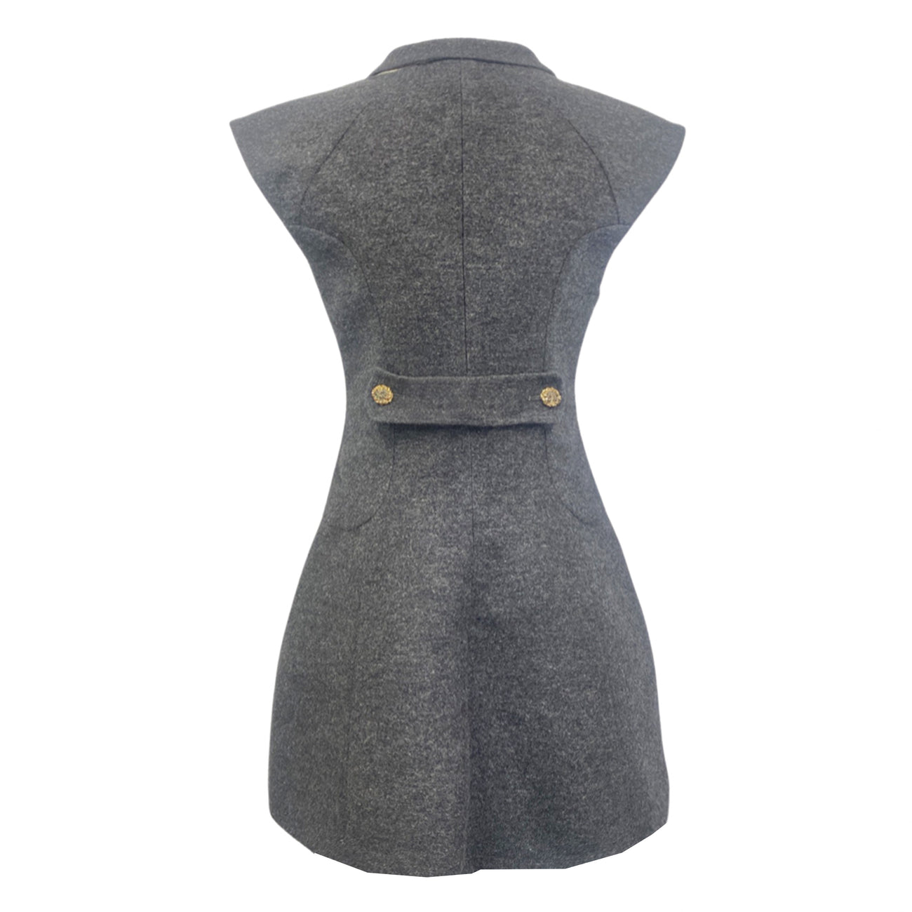 CHANEL grey woolen sleeveless jacket – Loop Generation