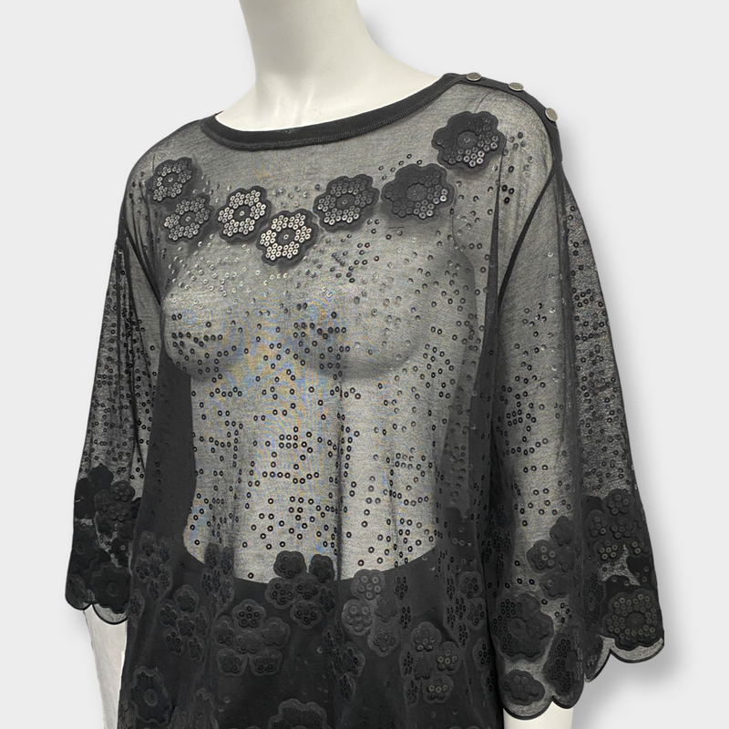 pre-worn chanel mesh blouse