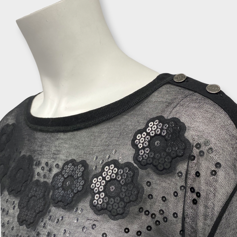 pre-loved chanel mesh blouse
