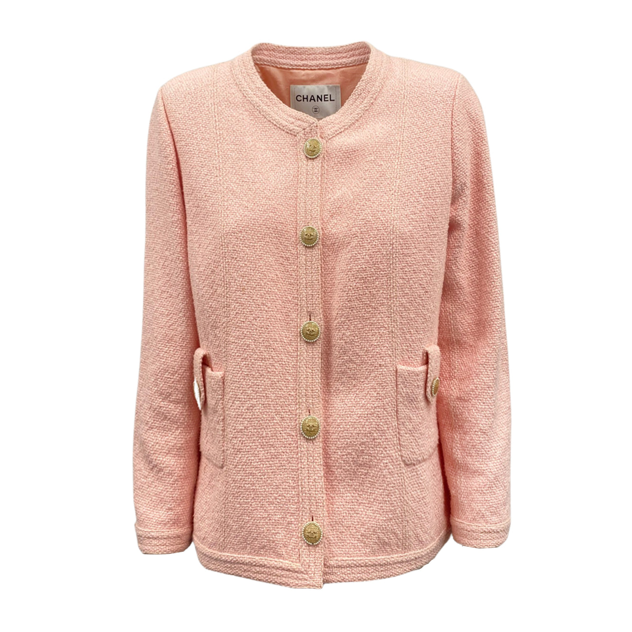 CHANEL light pink cotton tweed jacket – Loop Generation