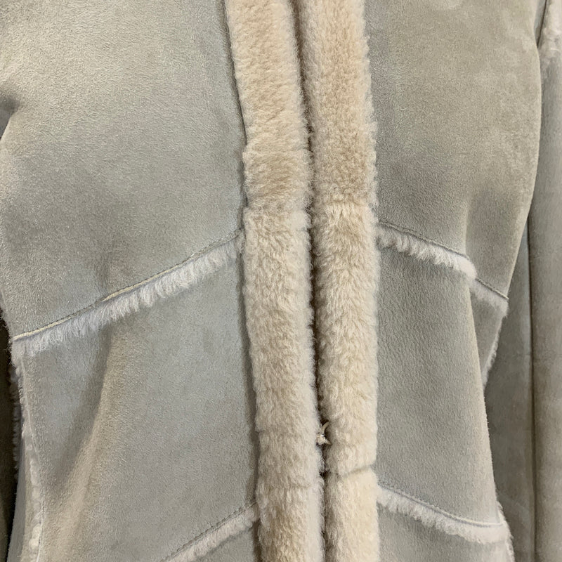 Chanel Sheepskin Beige and Grey coat Loop Generation