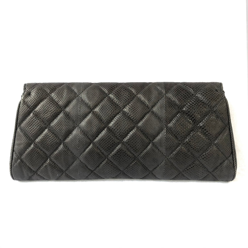 Chanel exotic leather clutch 