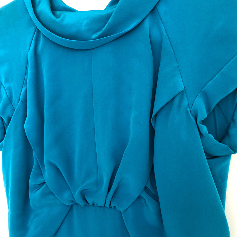 CHANEL turquoise midi dress