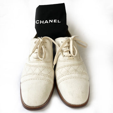CHANEL ecru lace up loafers – Loop Generation