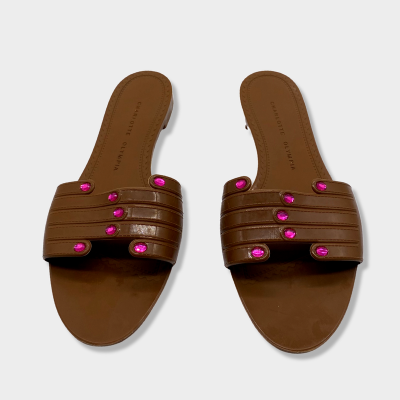 pre-worn charlotte olympia sliders
