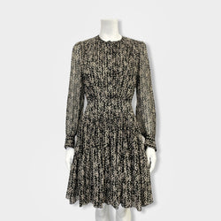 pre-loved CHLOÉ black silk flower print dress | Size FR36