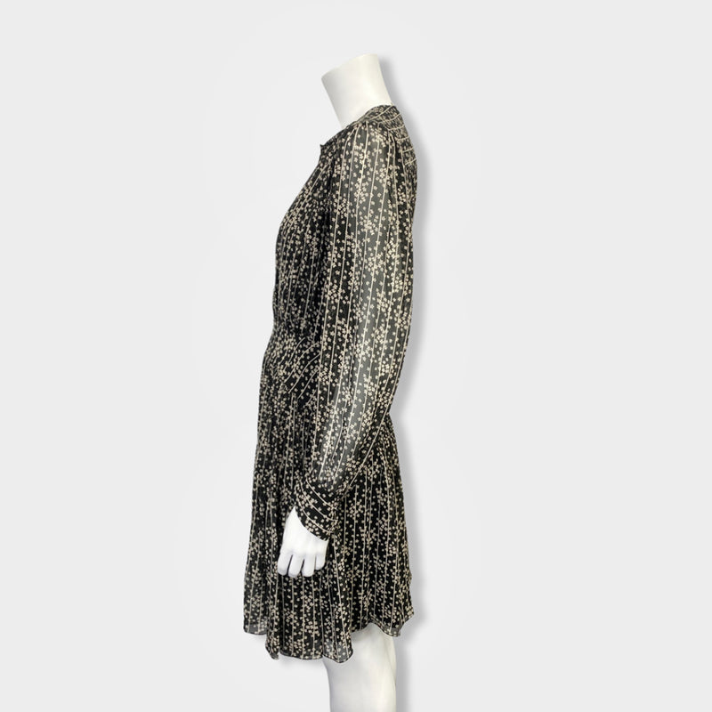 second-hand CHLOÉ black silk flower print dress | Size FR36